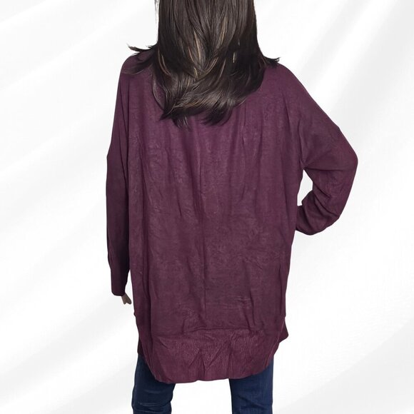 2/$50 Style & Co Womens Plus Ribbed V Neck Sweater 1X NWT - Picture 3 of 7